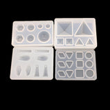 Maxbell 2 Pieces Geometric Silicone Pendant Mold DIY Jewelry Resin Craft Mould Tools