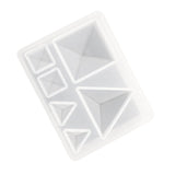 Maxbell 2 Pieces Geometric Silicone Pendant Mold DIY Jewelry Resin Craft Mould Tools