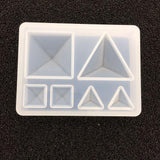 Maxbell 2 Pieces Geometric Silicone Pendant Mold DIY Jewelry Resin Craft Mould Tools