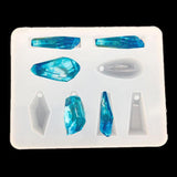 Maxbell 2 Pieces Geometric Silicone Pendant Mold DIY Jewelry Resin Craft Mould Tools