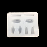 Maxbell 2 Pieces Geometric Silicone Pendant Mold DIY Jewelry Resin Craft Mould Tools