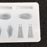 Maxbell 2 Pieces Geometric Silicone Pendant Mold DIY Jewelry Resin Craft Mould Tools