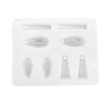 Maxbell 2 Pieces Geometric Silicone Pendant Mold DIY Jewelry Resin Craft Mould Tools