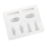 Maxbell 2 Pieces Geometric Silicone Pendant Mold DIY Jewelry Resin Craft Mould Tools