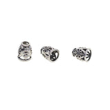 Maxbell 60 Pieces Alloy Plated Filigree Evil Eye Caps Focal Tassel End Caps Bead Cap