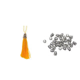 Maxbell 60 Pieces Alloy Plated Filigree Evil Eye Caps Focal Tassel End Caps Bead Cap