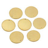 Maxbell 20 Pieces Mixed Metal Flat Circle Blank Coin Stamping Charms Tag Pendants