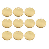 Maxbell 20 Pieces Mixed Metal Flat Circle Blank Coin Stamping Charms Tag Pendants