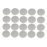 Maxbell 40x Round Stainless Steel Tag Findings Pet Identification Metal Blanks 6mm