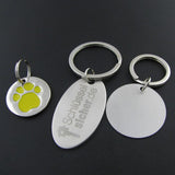 Maxbell 40x Round Stainless Steel Tag Findings Pet Identification Metal Blanks 6mm