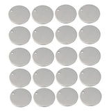 Maxbell 40x Round Stainless Steel Tag Findings Pet Identification Metal Blanks 10mm