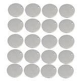 Maxbell 40x Round Stainless Steel Tag Findings Pet Identification Metal Blanks 10mm