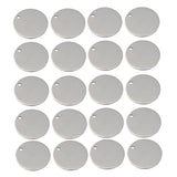 Maxbell 40x Round Stainless Steel Tag  Findings Pet Identification Metal Blank 12mm