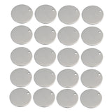 Maxbell 40x Round Stainless Steel Tag  Findings Pet Identification Metal Blank 12mm