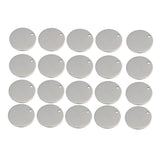 Maxbell 40x Round Stainless Steel Tag  Findings Pet Identification Metal Blank 12mm