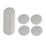 Maxbell 40x Round Stainless Steel Tag  Findings Pet Identification Metal Blank 12mm