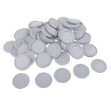 Maxbell 200 Pieces Black White Flattened Bottle Caps for DIY Hair Bows Craft 25mm