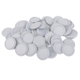 Maxbell 200 Pieces Black White Flattened Bottle Caps for DIY Hair Bows Craft 25mm