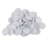 Maxbell 200 Pieces Black White Flattened Bottle Caps for DIY Hair Bows Craft 25mm