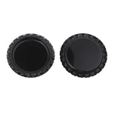Maxbell 200 Pieces Black White Flattened Bottle Caps for DIY Hair Bows Craft 25mm