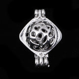 1 Piece Pearl Beads Cage Charms Locket Pendant Settings for DIY Necklace #2