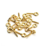 Maxbell 400Pieces Multicolor Screw Eyes Pins Eyelets Screw Jewelry Making Findings