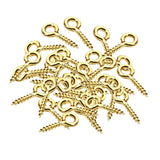 Maxbell 400Pieces Multicolor Screw Eyes Pins Eyelets Screw Jewelry Making Findings