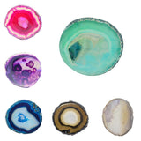 Maxbell 6 Pieces Colorful 80-100mm Agate Quartz Crystal Slices Coaster Home Ornament