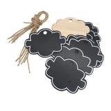 Maxbell 10 Pieces 80x58mm Gift Tags Wood Cloud Shapes Signs with String Wedding Craft Hang Tags Mini Hanging Wooden Blackboard Valentine's Day Gift Party Supplies - Aladdin Shoppers
