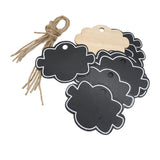 Maxbell 10 Pieces 80x58mm Gift Tags Wood Cloud Shapes Signs with String Wedding Craft Hang Tags Mini Hanging Wooden Blackboard Valentine's Day Gift Party Supplies