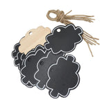 Maxbell 10 Pieces 80x58mm Gift Tags Wood Cloud Shapes Signs with String Wedding Craft Hang Tags Mini Hanging Wooden Blackboard Valentine's Day Gift Party Supplies - Aladdin Shoppers