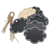 Maxbell 10 Pieces 80x58mm Gift Tags Wood Cloud Shapes Signs with String Wedding Craft Hang Tags Mini Hanging Wooden Blackboard Valentine's Day Gift Party Supplies - Aladdin Shoppers
