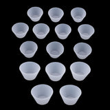 Maxbell 15 Pieces Silicone Resin Glue Tool Distribution Cup Jewelry Making Tools