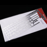 Maxbell 1Pc Metal Hollow Letters Ruler Multi Function Hand Accounts Drawing Template