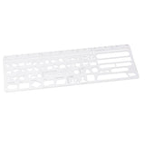Maxbell 1Pc Metal Hollow Letters Ruler Multi Function Hand Accounts Drawing Template