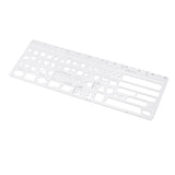 Maxbell 1Pc Metal Hollow Letters Ruler Multi Function Hand Accounts Drawing Template