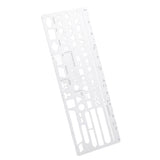 Maxbell 1Pc Metal Hollow Letters Ruler Multi Function Hand Accounts Drawing Template