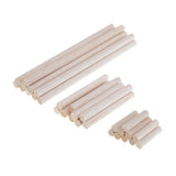 Maxbell 30Pieces Balsa Wood Round Sticks 11mm Diameter for Woodworking Supply Crafts