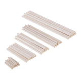 Maxbell 40 Pieces 4 Sizes Balsa Wood Unfinished Wood Round Stick Dowel Rod DIY Craft