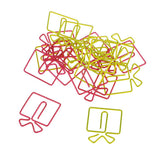 Maxbell 20 Pieces Multicolor Metal Christmas Gift Shape Paper Clips Office Bookmarks