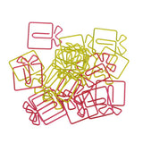 Maxbell 20 Pieces Multicolor Metal Christmas Gift Shape Paper Clips Office Bookmarks