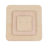 Maxbell 25 Pieces 50mm 80mm 120mm Blank Wood Square Plaque Unfinished Wooden Shapes