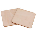 Maxbell 25 Pieces 50mm 80mm 120mm Blank Wood Square Plaque Unfinished Wooden Shapes