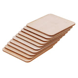 Maxbell 25 Pieces 50mm 80mm 120mm Blank Wood Square Plaque Unfinished Wooden Shapes