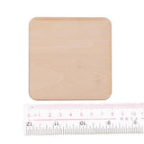 Maxbell 25 Pieces 50mm 80mm 120mm Blank Wood Square Plaque Unfinished Wooden Shapes