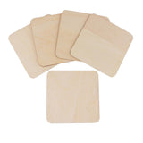 Maxbell 25 Pieces 50mm 80mm 120mm Blank Wood Square Plaque Unfinished Wooden Shapes