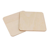 Maxbell 25 Pieces 50mm 80mm 120mm Blank Wood Square Plaque Unfinished Wooden Shapes