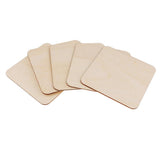 Maxbell 25 Pieces 50mm 80mm 120mm Blank Wood Square Plaque Unfinished Wooden Shapes