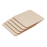 Maxbell 25 Pieces 50mm 80mm 120mm Blank Wood Square Plaque Unfinished Wooden Shapes