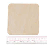 Maxbell 25 Pieces 50mm 80mm 120mm Blank Wood Square Plaque Unfinished Wooden Shapes